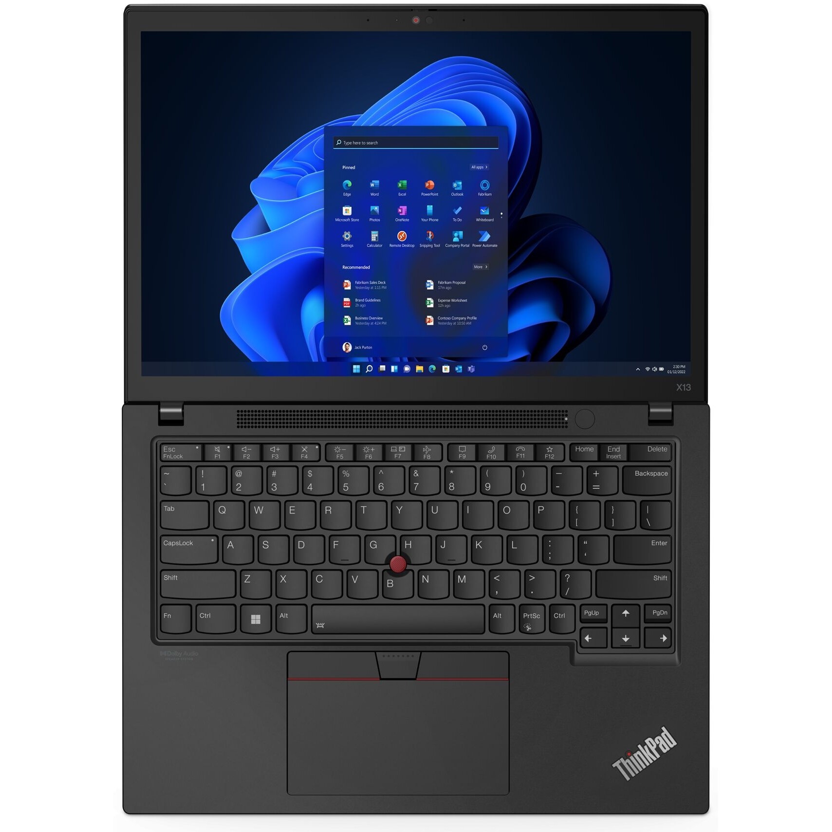 Laptop Lenovo ThinkPad X13 Gen 3 (Intel), 13.3" WUXGA 1920x1200 IPS Touch Screen, Intel Core i5-1250P 12-core, 16 GB DDR5, 256 GB SSD m2 PCIe, Intel iris Xe Graphics, Windows 11 Pro, Aluminium Case 1.25 kg Black