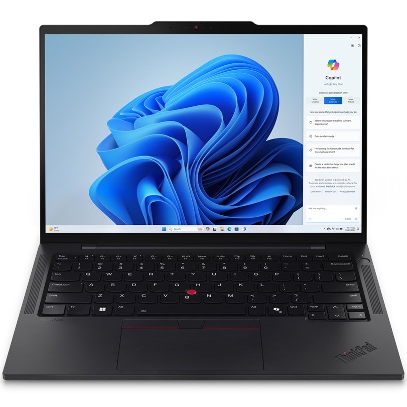 Laptop Lenovo ThinkPad T14s Gen 5 cu procesor Intel® Core™ Ultra 7 155U pana la 4.8GHz, 14" WUXGA, IPS, 16GB LPDDR5x RAM, 512GB SSD, Intel® Graphics, Windows® 11 Pro, Black, 3-year, Courier or Carry-in