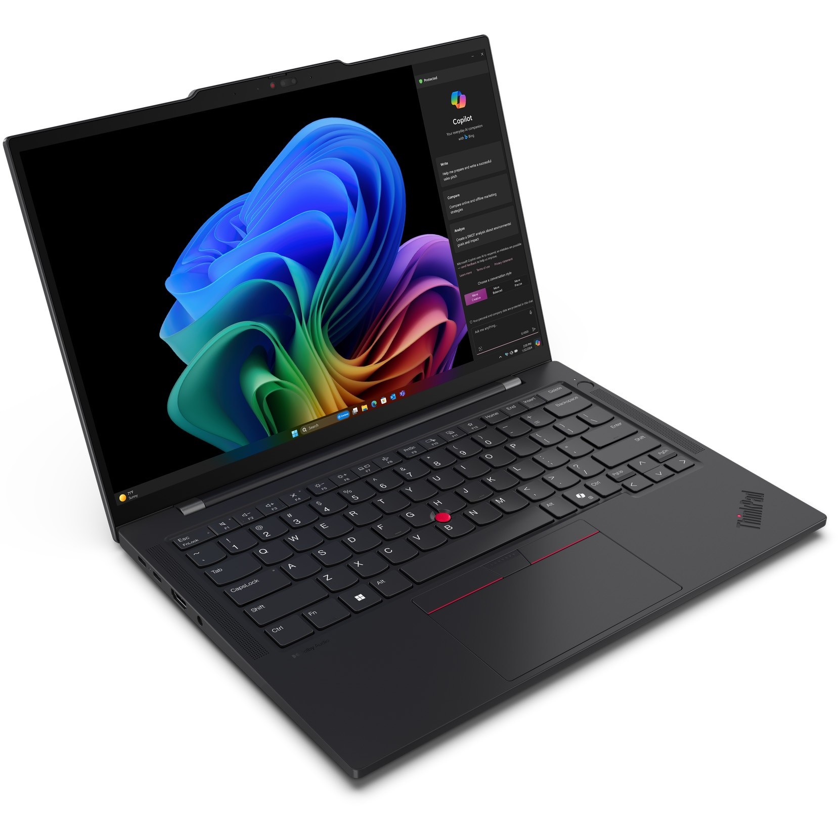 Laptop ultraportabil Lenovo ThinkPad T14s Gen 6 cu procesor Snapdragon® X Elite X1E-78-100 pana la 3.4 GHz, 14", WUXGA, IPS, Touch, 32GB LPDDR5x, 1TB SSD, Qualcomm® Adreno™ , Windows 11 Pro, Black, 3Y Premier Support