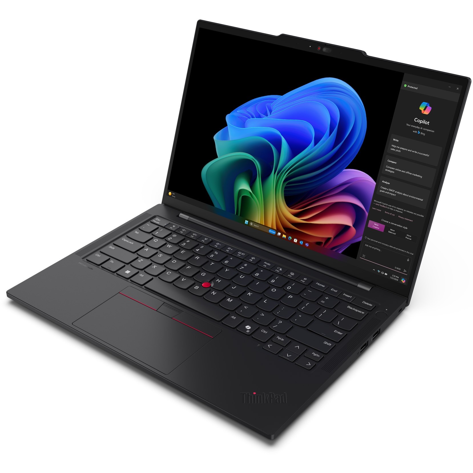 Laptop ultraportabil Lenovo ThinkPad T14s Gen 6 cu procesor Snapdragon® X Elite X1E-78-100 pana la 3.4 GHz, 14", WUXGA, IPS, Touch, 32GB LPDDR5x, 1TB SSD, Qualcomm® Adreno™ , Windows 11 Pro, Black, 3Y Premier Support