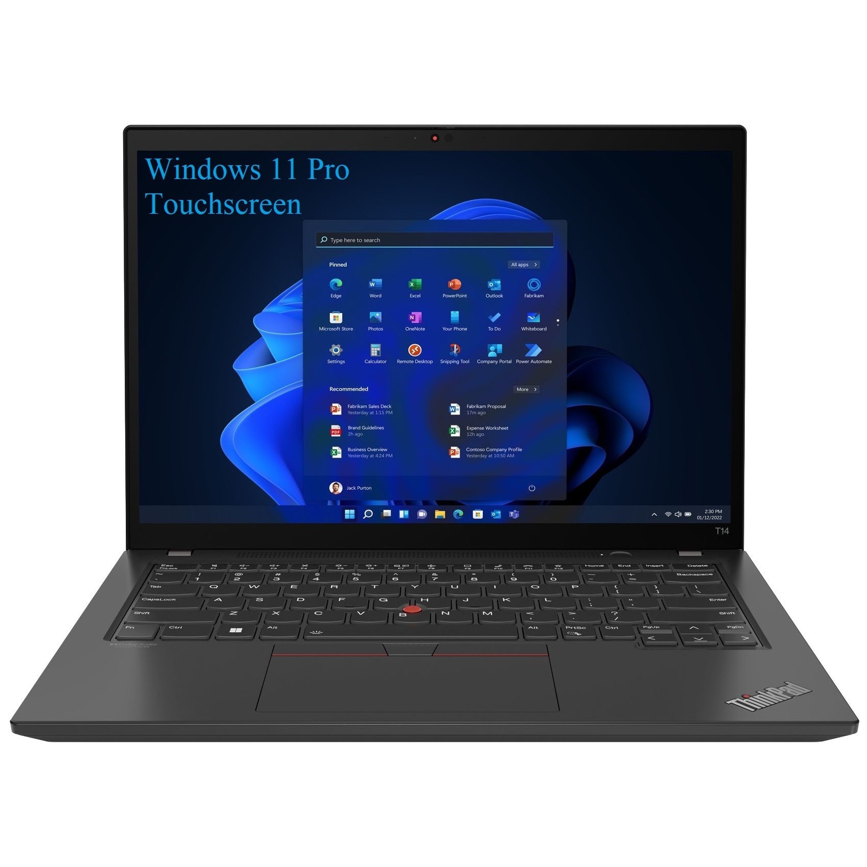 Laptop Lenovo ThinkPad T14 Gen 4 (AMD), 14" WUXGA 1920x1200 IPS 500nits Touchscreen, AMD Ryzen 5 PRO 7540U 6-core, 16 GB DDR5, 2TB SSD m2 PCIe, AMD Radeon 740M Graphics, Windows 11 Pro, Carbon Fiber Body 1.35 kg. Thunder Black