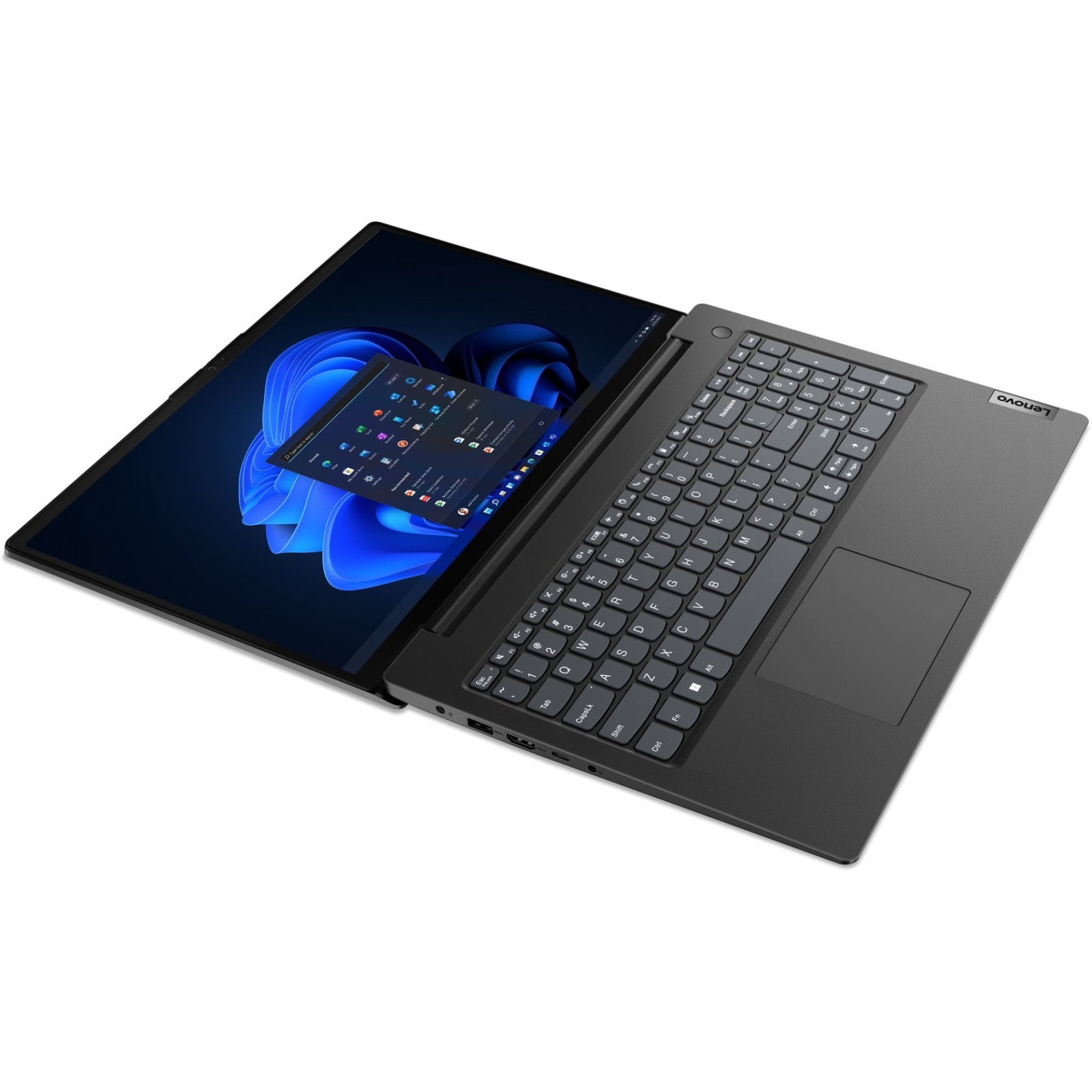 Laptop Lenovo V15 G4 AMN, 15.6" Full HD, AMD Ryzen™ 3 7320U pana la 4.1 GHz, 8 GB RAM LPDDR5 5500, 512 GB SSD, AMD Radeon 610M, Free Dos, Business Black 512 GB
