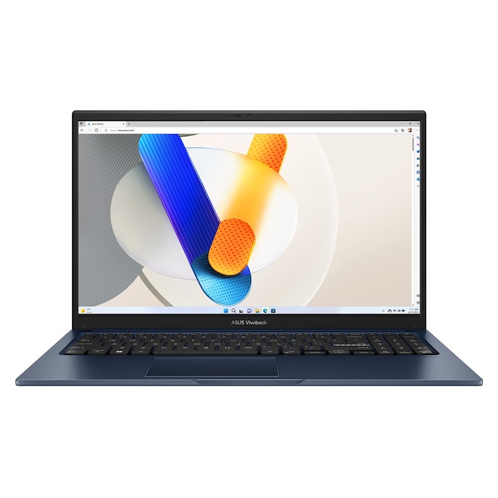 Laptop ASUS Vivobook 15 X, 15.6" Full HD, Intel® Core™ i5 13420H pana la 4.6 GHz, 8 GB RAM DDR4, 512 GB SSD, Intel® UHD Graphics, Free Dos, Quiet Blue 512 GB