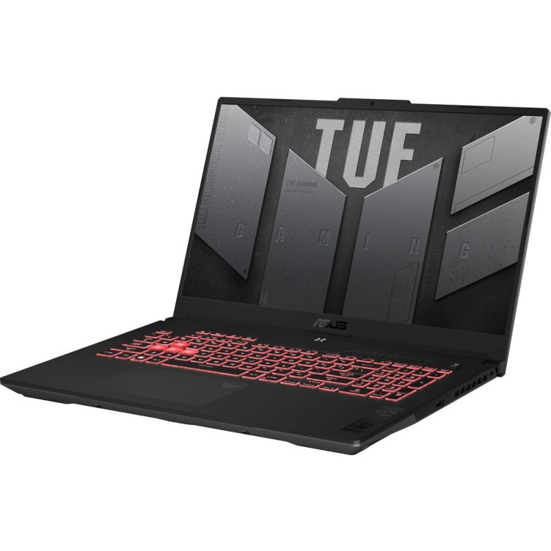 Laptop Gaming ASUS TUF A17 FA707NUG cu procesor AMD Ryzen™ 7 7445HS pana la 4.7GHz, 17.3'', Full HD, 144Hz, IPS, 40 GB DDR5, 6.4 TB SSD, NVIDIA® GeForce RTX™ 4050 6GB GDDR6, No OS, Mecha Gray