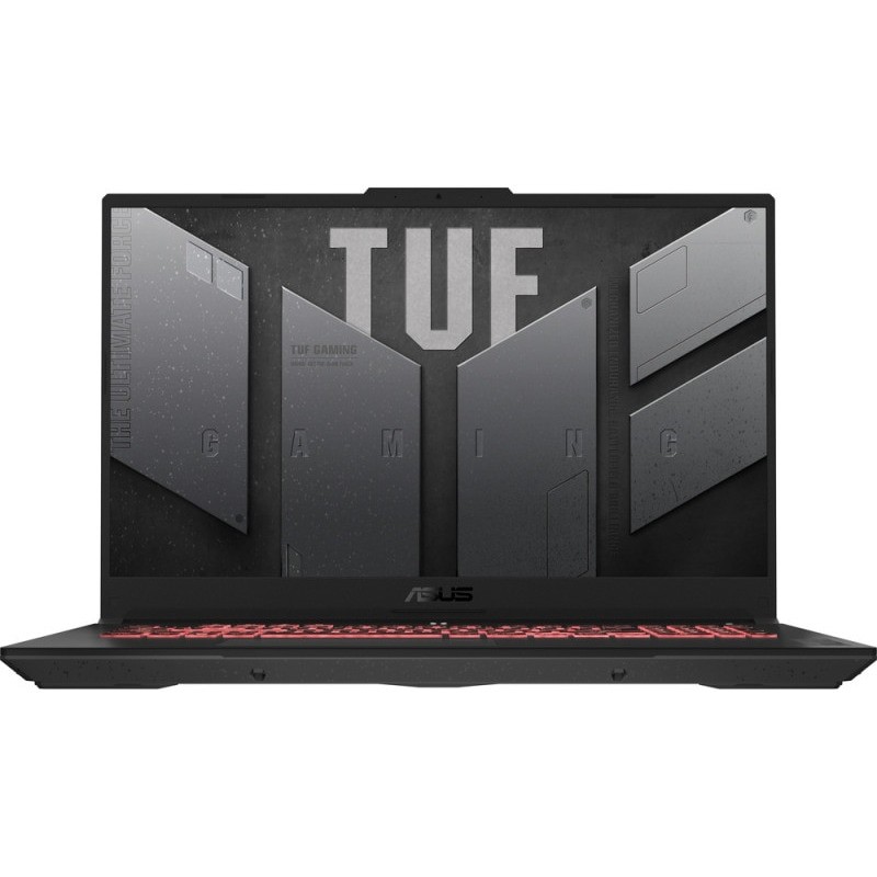 Laptop Gaming ASUS TUF A17 FA707NUG cu procesor AMD Ryzen™ 7 7445HS pana la 4.7GHz, 17.3'', Full HD, 144Hz, IPS, 40 GB DDR5, 6.4 TB SSD, NVIDIA® GeForce RTX™ 4050 6GB GDDR6, No OS, Mecha Gray