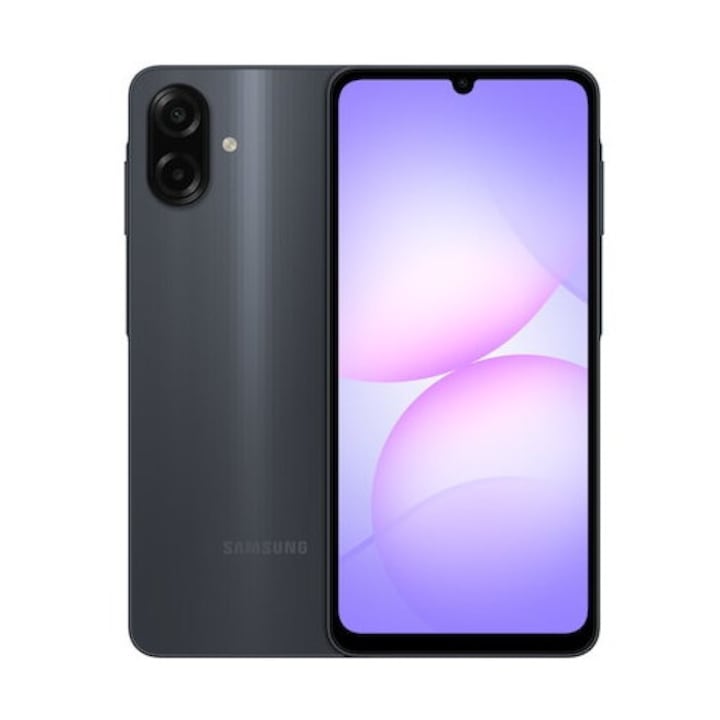 Telefon mobil Samsung Galaxy A07, Dual SIM, 128GB, 6GB RAM, 4G, Negru