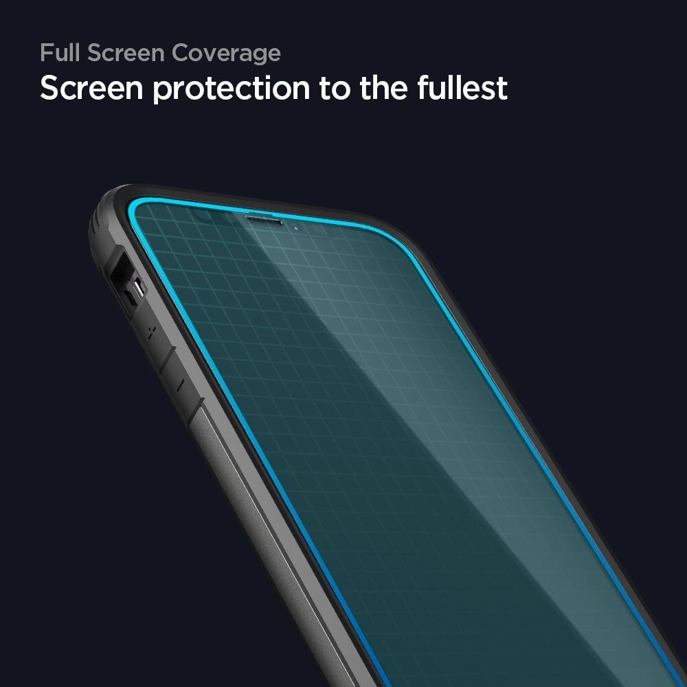 Folie sticla cu sistem de montare Case friendly Spigen ALM Glass FC compatibila cu Samsung Galaxy A52 4G/5G si Galaxy A52s 5G Black