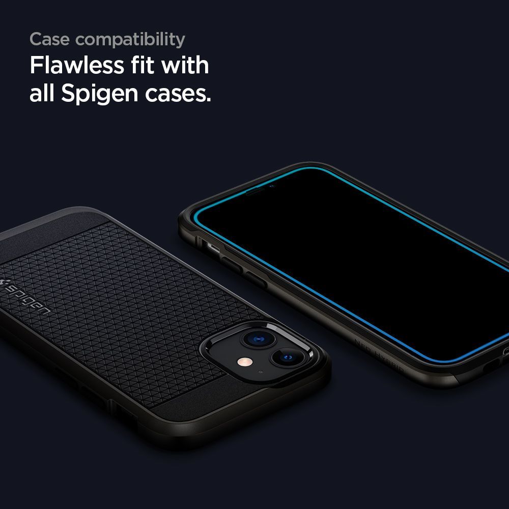Folie sticla cu sistem de montare Case friendly Spigen ALM Glass FC compatibila cu Samsung Galaxy A52 4G/5G si Galaxy A52s 5G Black