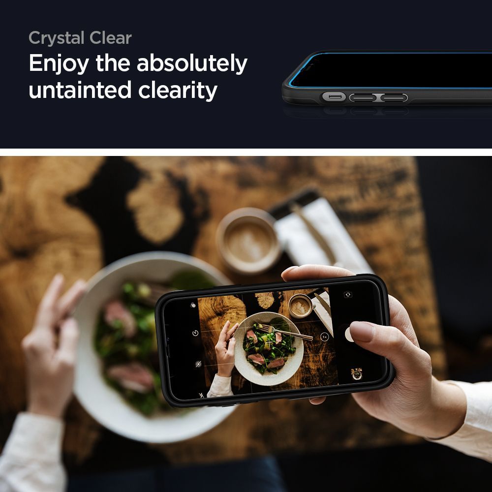 Folie sticla cu sistem de montare Case friendly Spigen ALM Glass FC compatibila cu Samsung Galaxy A52 4G/5G si Galaxy A52s 5G Black