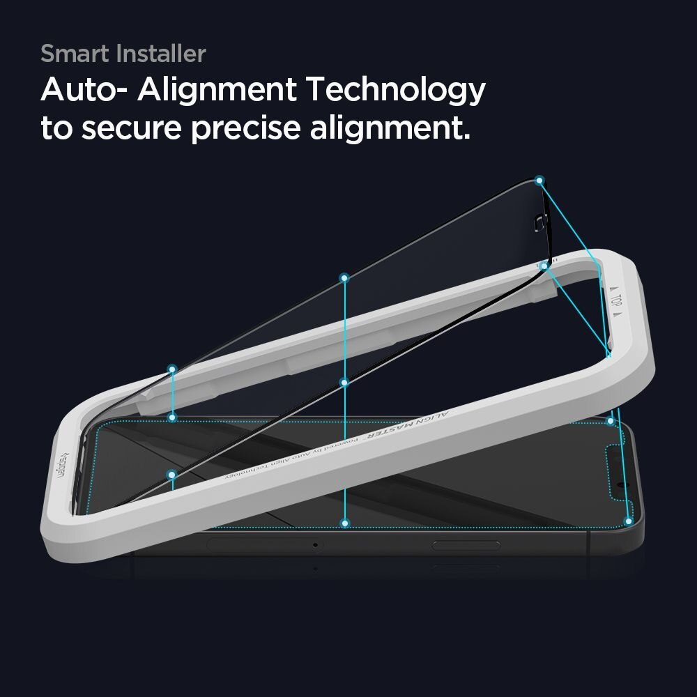 Folie sticla cu sistem de montare Case friendly Spigen ALM Glass FC compatibila cu Samsung Galaxy A52 4G/5G si Galaxy A52s 5G Black