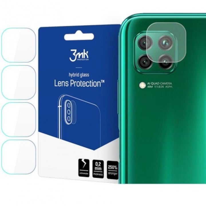 Compatibil cu Huawei P40 Lite - 3MK Camera hibridă Folie de protecție (4 buc)