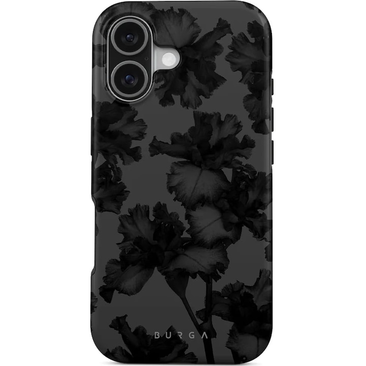 Husa, Burga Nucturnal Tough Magnetic pentru iPhone 17, Negru Cu Model Floral
