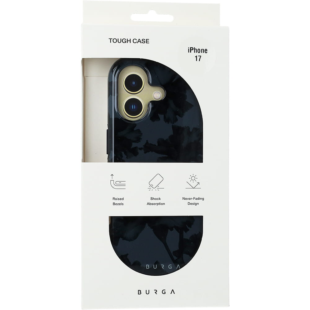 Husa, Burga Nucturnal Tough Magnetic pentru iPhone 17, Negru Cu Model Floral