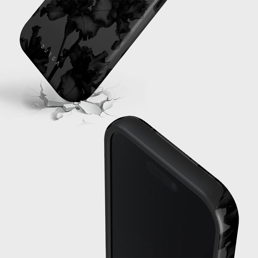 Husa, Burga Nucturnal Tough Magnetic pentru iPhone 17, Negru Cu Model Floral