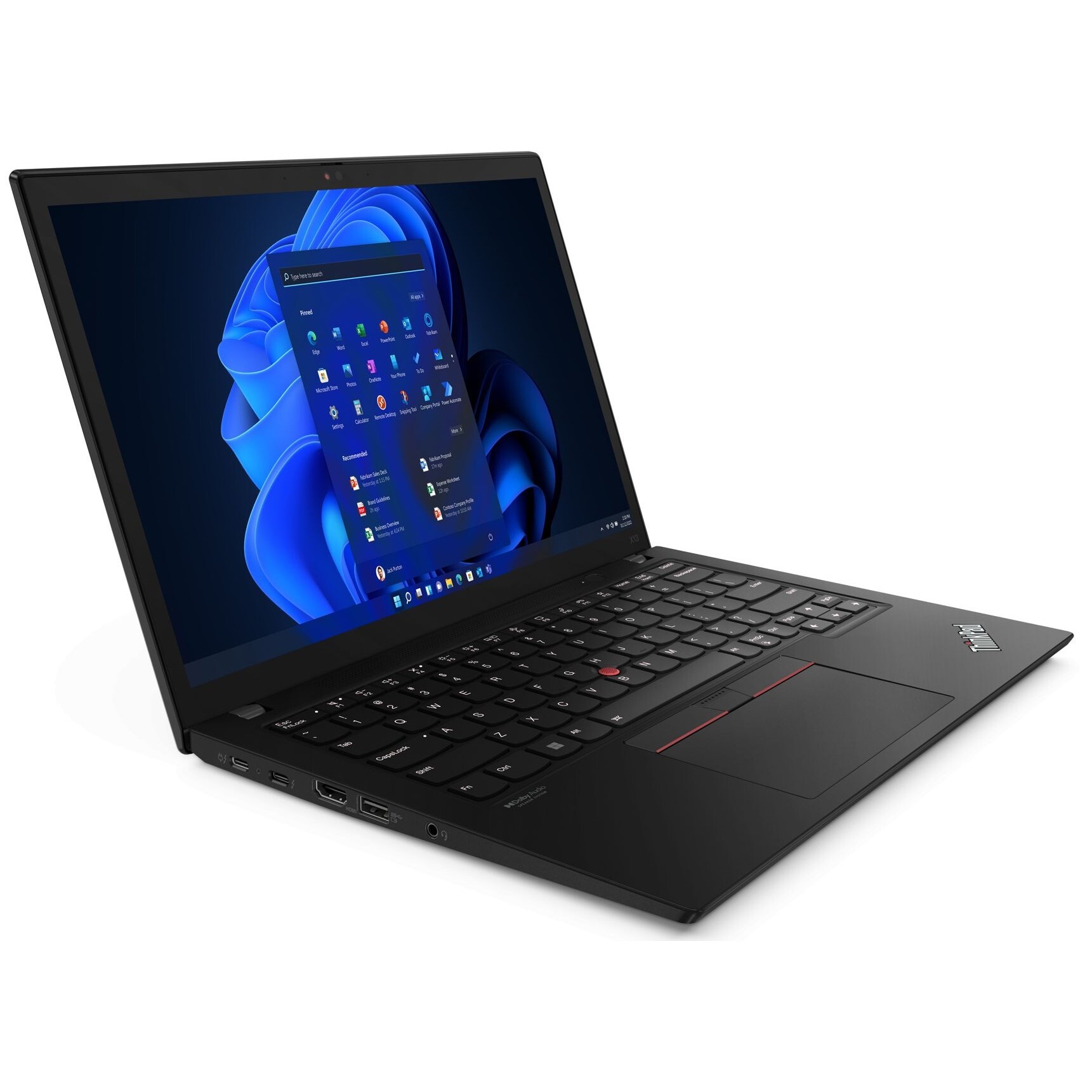 Laptop Lenovo ThinkPad X13 Gen 3 (AMD), 13.3" WUXGA 1920x1200 IPS Touch Screen, AMD Ryzen 5 PRO 6650U 6-core, 16 GB DDR5, 2TB SSD m2 PCIe, AMD Radeon 660M Graphics, Windows 11 Pro, Aluminium Case 1.25 kg Black