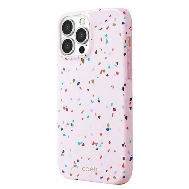 Husa de protectie UNIQ Coehl Terrazzo pentru iPhone 13 Pro Max, Blush Pink