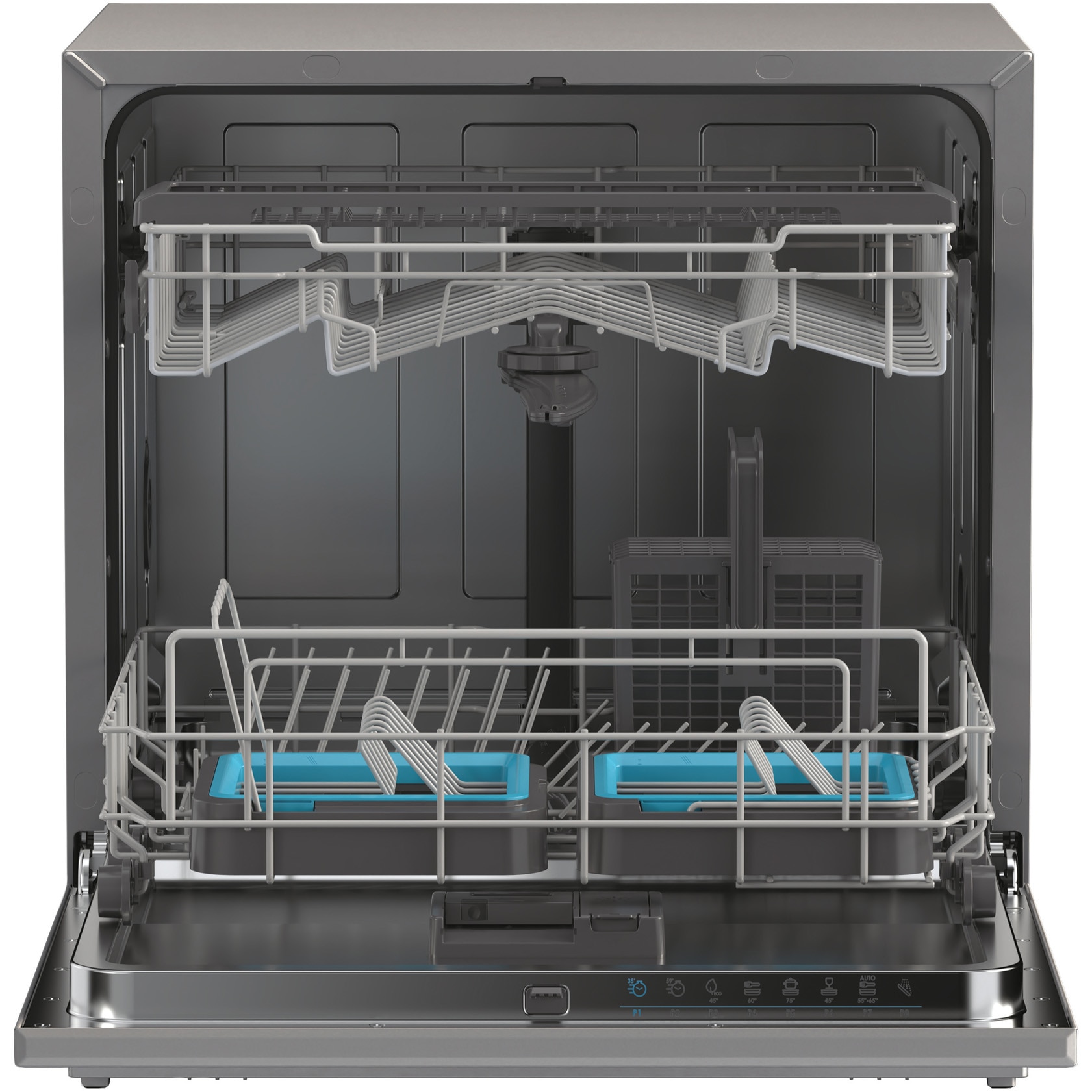RESIGILAT: Masina de spalat vase Candy CP 8F9FFA, Wi-Fi, 8 seturi, 8 programe, Display Digital, Clasa F, Antracit