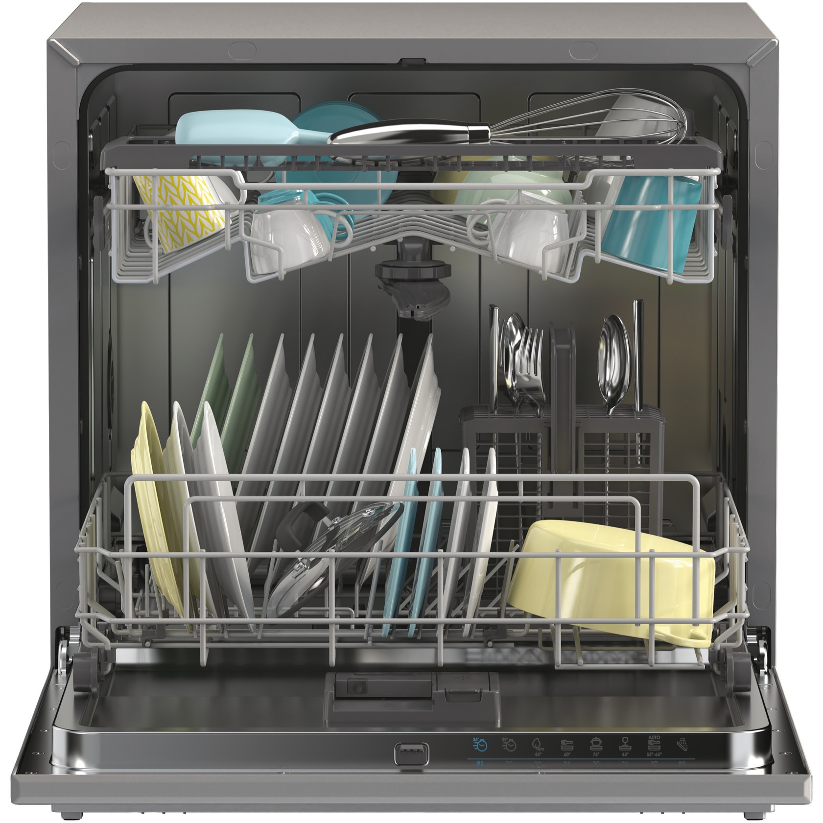 RESIGILAT: Masina de spalat vase Candy CP 8F9FFA, Wi-Fi, 8 seturi, 8 programe, Display Digital, Clasa F, Antracit