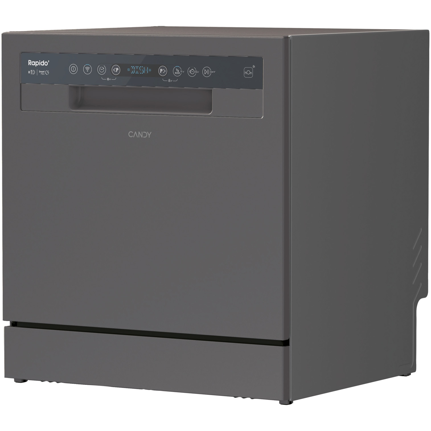 RESIGILAT: Masina de spalat vase Candy CP 8F9FFA, Wi-Fi, 8 seturi, 8 programe, Display Digital, Clasa F, Antracit