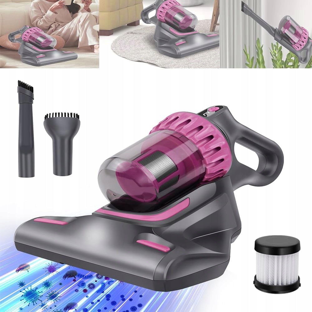 Aspirator pentru saltele 3 in 1, 100W, gri, 17,5x21,5x29cm, set complet cu accesorii