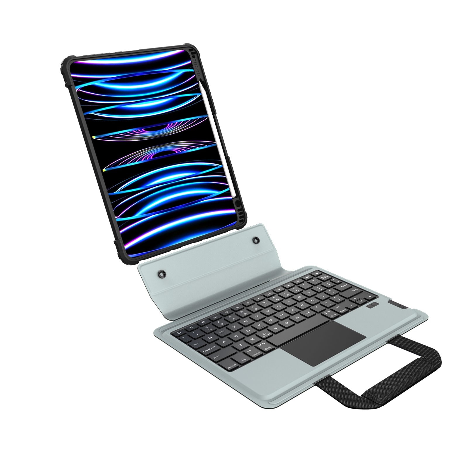 Husa cu tastura Nillkin Bumper GO pentru iPad Pro 12.9 2020/2021/2022/ Air 13 2024/2025, Backlit Version, neagra