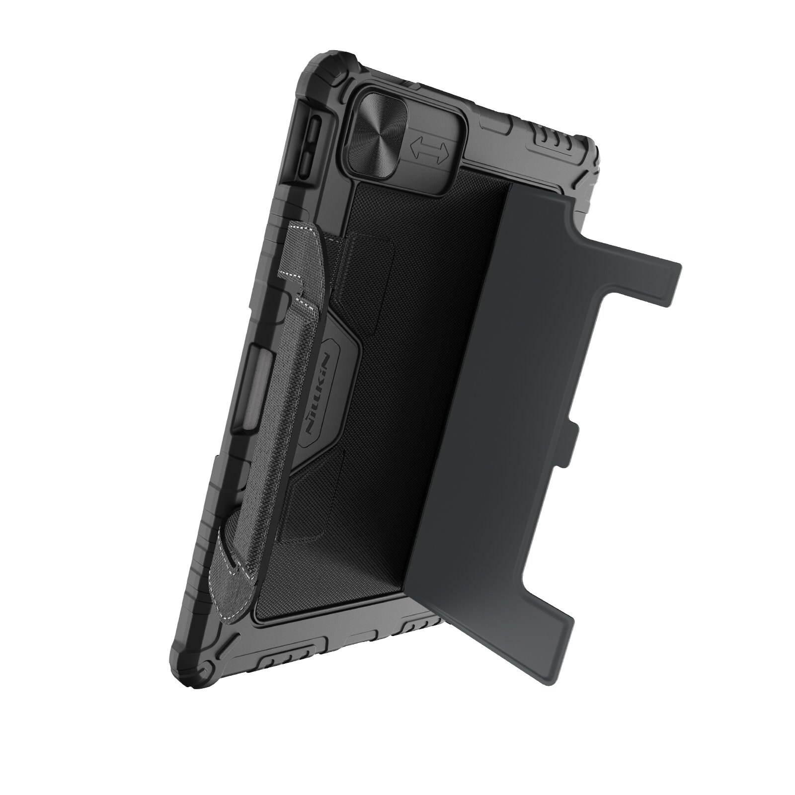 Husa cu tastura Nillkin Bumper GO pentru iPad Pro 12.9 2020/2021/2022/ Air 13 2024/2025, Backlit Version, neagra