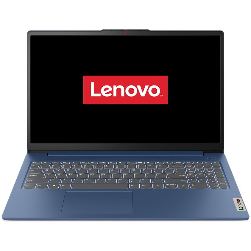 Laptop Lenovo IdeaPad Slim 3 15IAH8 cu procesor Intel® Core™ i5-12450H pana la 4.4 GHz, 15.6", Full HD, IPS, 8GB, 512GB SSD, Intel® UHD Graphics, No OS, Abyss Blue