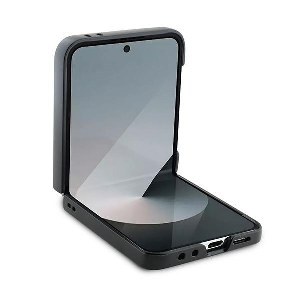 Carcasa Guess Leather 4G Metal Logo Case compatibila cu Samsung Galaxy Z Flip 6, Maro