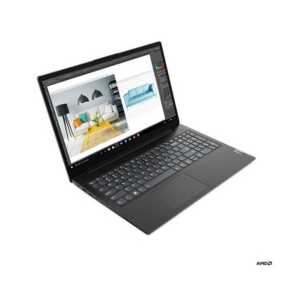 Laptop V15, Lenovo, 15.6", Windows 11 Pro, 256GB, R5-5500U, Negru