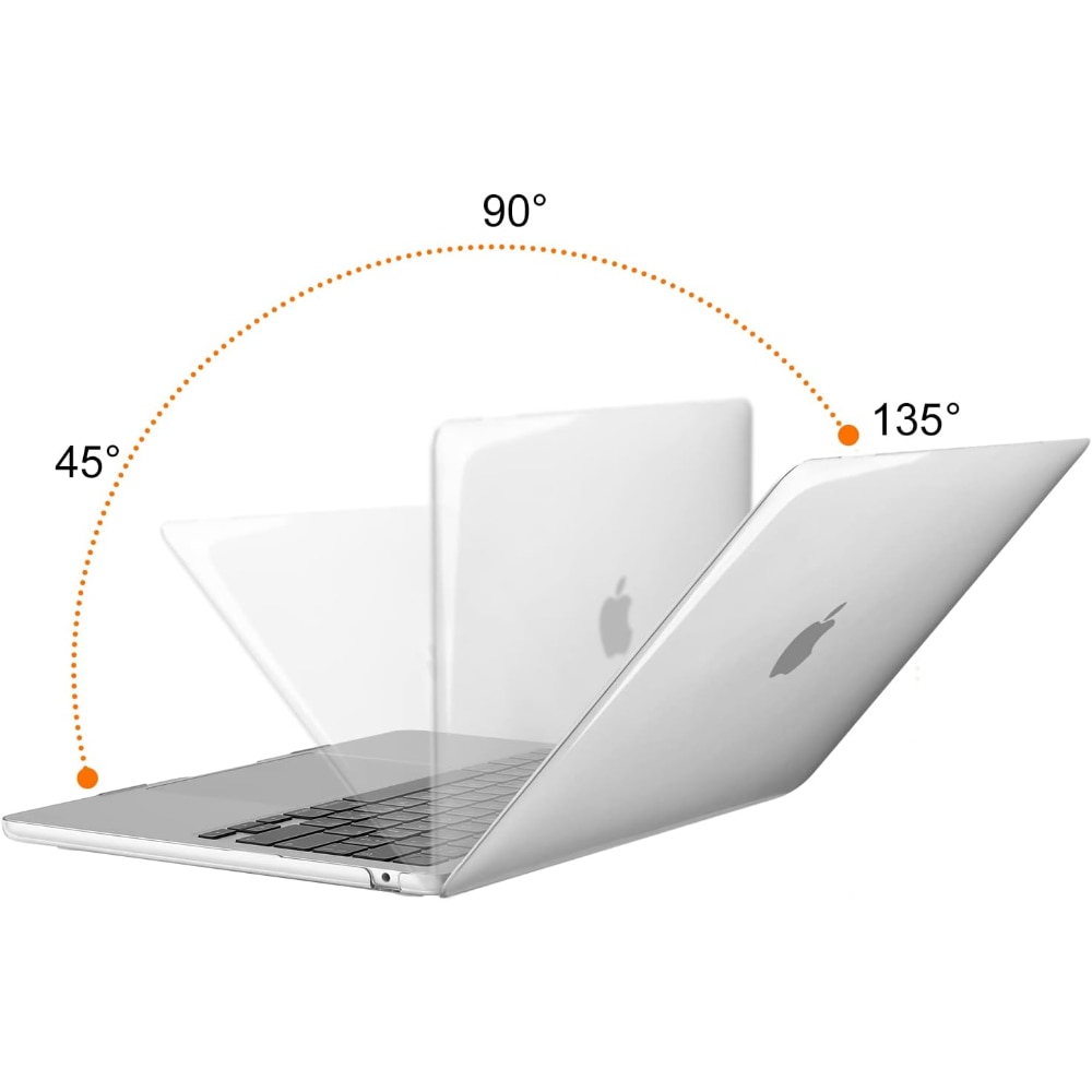 Carcasa Hard Shell pentru MacBook Air 15 (2026/2025/2024/2023) M5/M4/M3/M2 (A3448/A3241/A3114/A2941), Husa & Protectie MacBook, Transparent