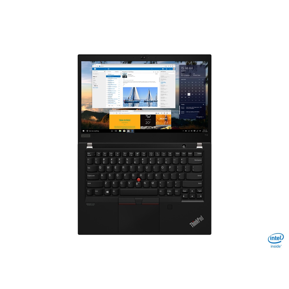 Notebook, Lenovo, Intel Core i7-10610U CPU, 16 GB RAM, 512 GB SSD, Display multitouch Full HD, Windows 10 Pro HU/GB, Tastatura maghiara, Negru