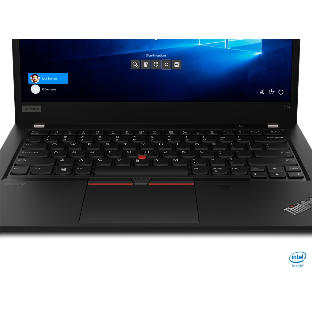 Notebook, Lenovo, Intel Core i7-10610U CPU, 16 GB RAM, 512 GB SSD, Display multitouch Full HD, Windows 10 Pro HU/GB, Tastatura maghiara, Negru