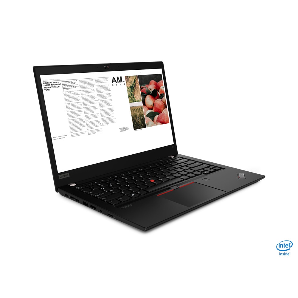 Notebook, Lenovo, Intel Core i7-10610U CPU, 16 GB RAM, 512 GB SSD, Display multitouch Full HD, Windows 10 Pro HU/GB, Tastatura maghiara, Negru