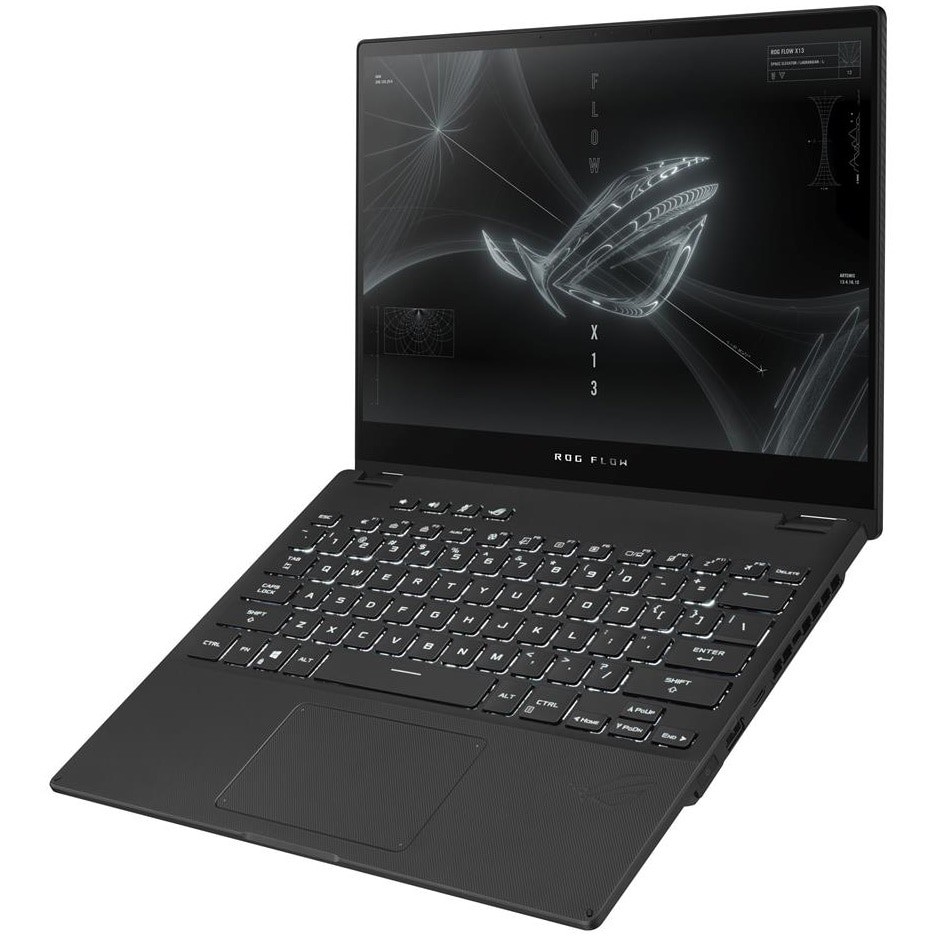 Laptop Gaming ASUS ROG Flow X13 GV301RE cu procesor AMD Ryzen™ 9 6900HS pana la 4.90 GHz, 13.4", UHD+, Touch, IPS, 32GB, 1TB SSD, NVIDIA® GeForce RTX™ 3050 Ti 4GB GDDR6 TGP 40W + ROG XG Mobile (GC32L with AMD Radeon™ RX6850M XT), Win 11 Home