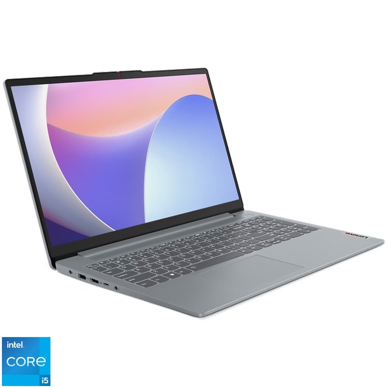 Laptop Lenovo IdeaPad Slim 3 15IAH8, 83ER0099BM, 15.6", Intel Core i5-12450H (8-core), Intel Iris Xe Graphics, 8GB 4800MHz LPDDR5, SSD 512GB, no os, gri