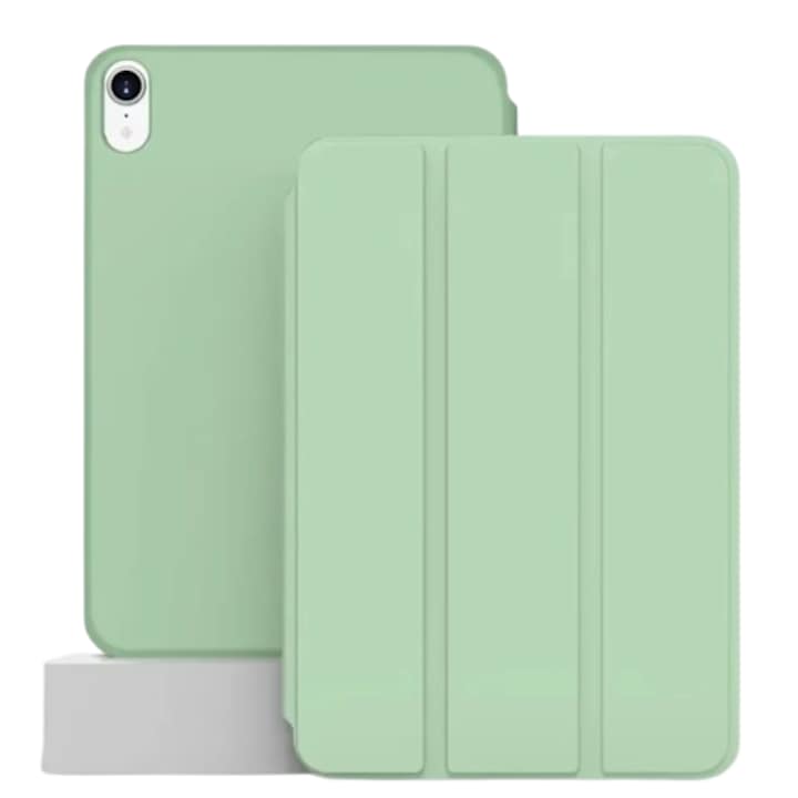 Husa de protectie pentru Apple iPad Air 10.9"/iPad Air 11", Tip carte, Silicon, Verde