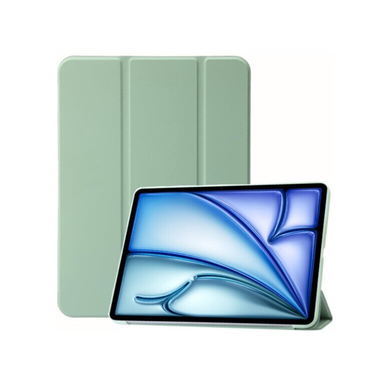 Husa de protectie pentru Apple iPad Air 10.9"/iPad Air 11", Tip carte, Silicon, Verde