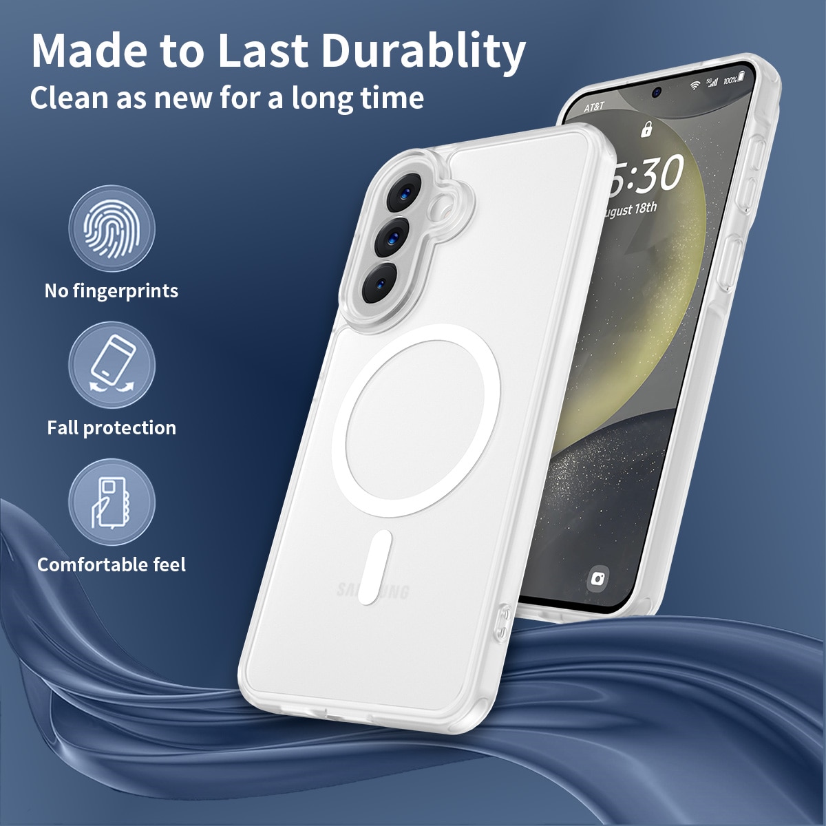 Husa de protecție pentru Samsung Galaxy A57, Omelivon, transparentă, anti-soc, 1mmx1.5mm