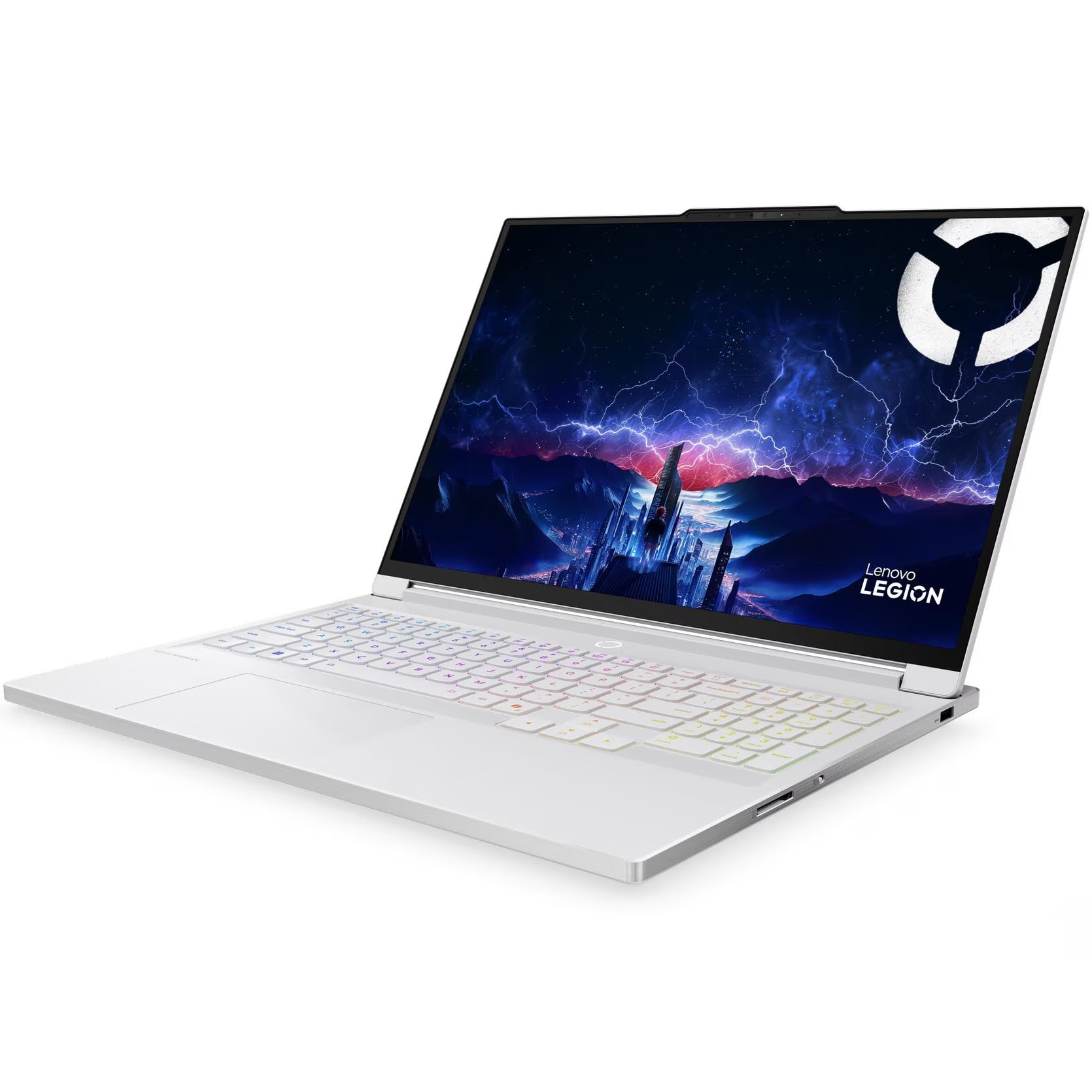 Laptop Gaming Lenovo Legion 7 16IAX10 cu procesor Intel Core™ Ultra 9 275HX pana la 5.4GHz, 16" WQXGA, OLED, 240Hz, 32GB DDR5 RAM, 1TB SSD, NVIDIA® GeForce RTX™ 5070 8GB GDDR7, No OS, Glacier White, 3y on-site Premium Care