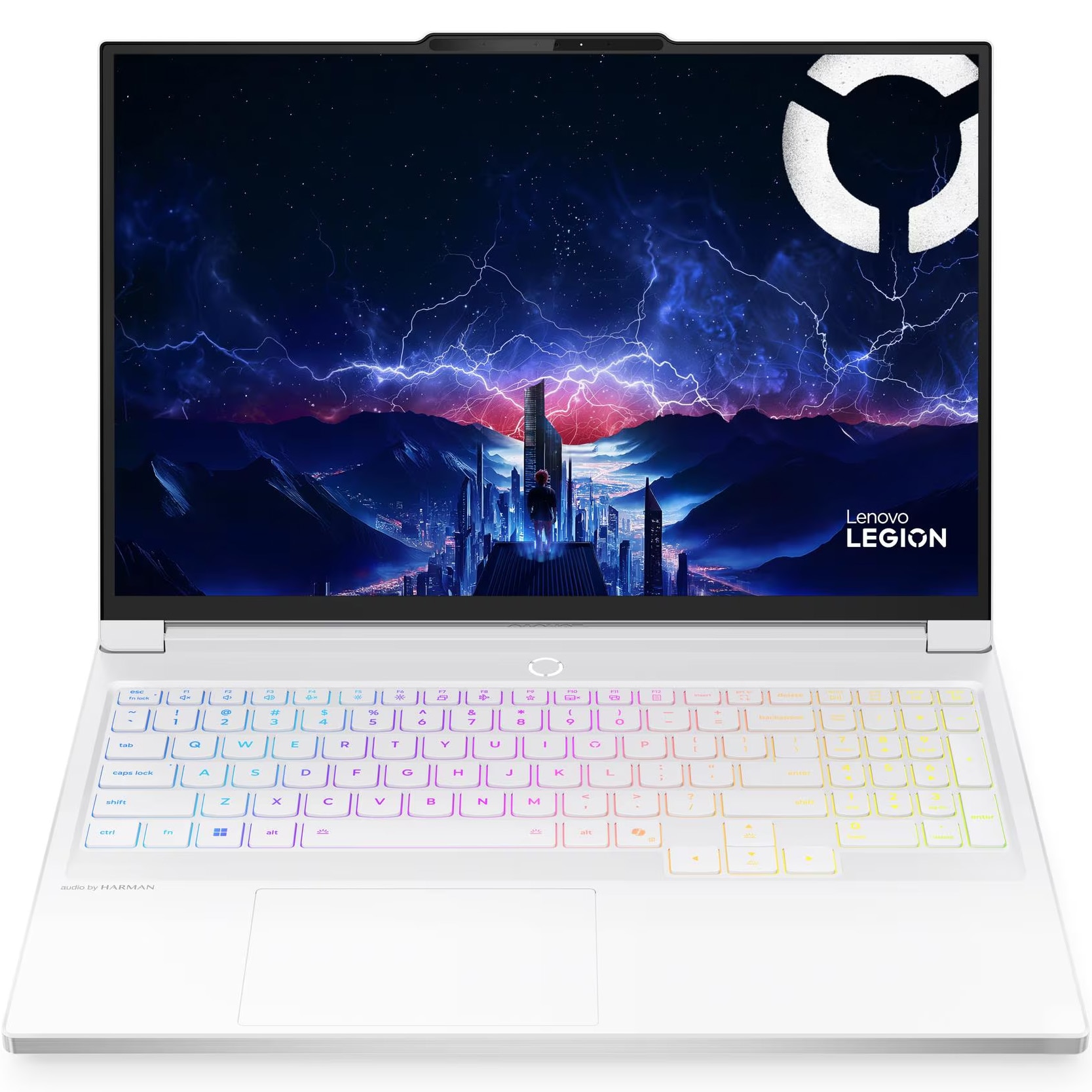 Laptop Gaming Lenovo Legion 7 16IAX10 cu procesor Intel Core™ Ultra 9 275HX pana la 5.4GHz, 16" WQXGA, OLED, 240Hz, 32GB DDR5 RAM, 1TB SSD, NVIDIA® GeForce RTX™ 5070 8GB GDDR7, No OS, Glacier White, 3y on-site Premium Care