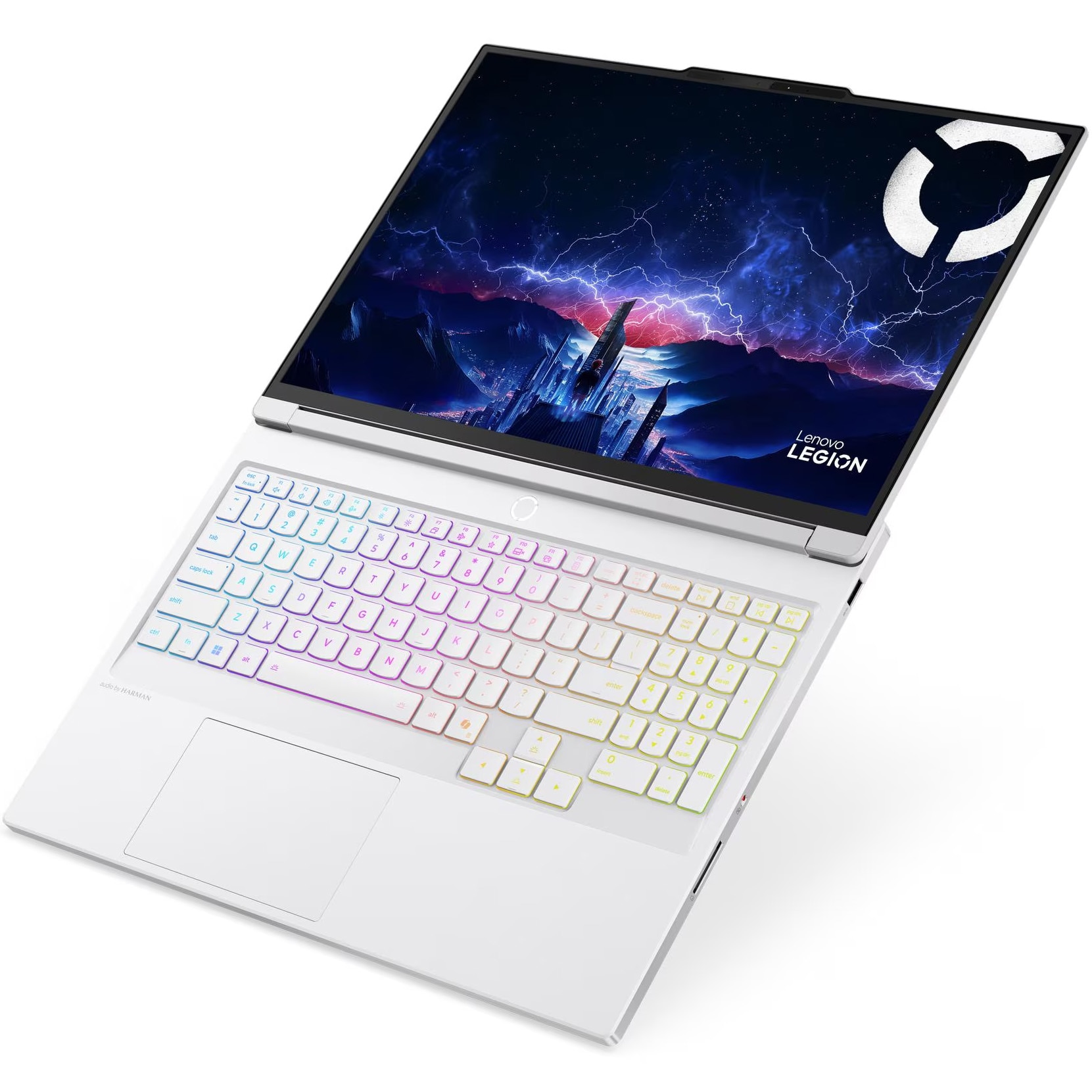 Laptop Gaming Lenovo Legion 7 16IAX10 cu procesor Intel Core™ Ultra 9 275HX pana la 5.4GHz, 16" WQXGA, OLED, 240Hz, 32GB DDR5 RAM, 1TB SSD, NVIDIA® GeForce RTX™ 5070 8GB GDDR7, No OS, Glacier White, 3y on-site Premium Care