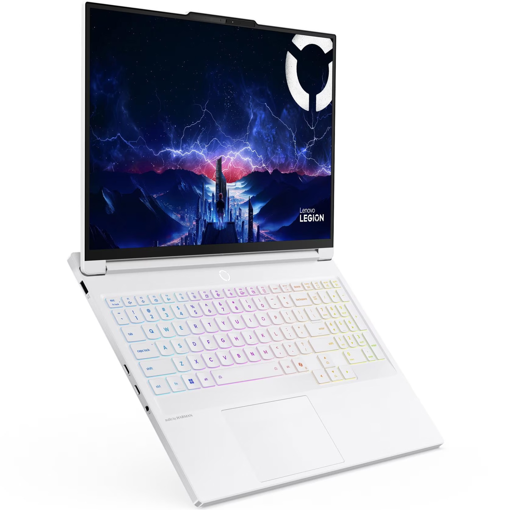 Laptop Gaming Lenovo Legion 7 16IAX10 cu procesor Intel Core™ Ultra 9 275HX pana la 5.4GHz, 16" WQXGA, OLED, 240Hz, 32GB DDR5 RAM, 1TB SSD, NVIDIA® GeForce RTX™ 5070 8GB GDDR7, No OS, Glacier White, 3y on-site Premium Care