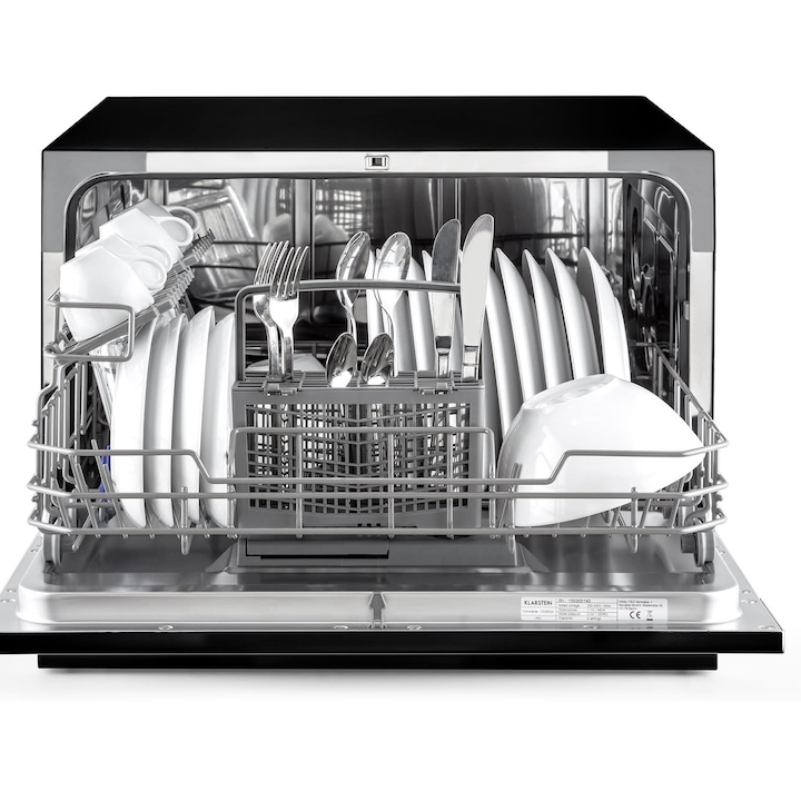 Klarstein, Havasia Uv 6, Masina De Spalat Vase, Cu Lumina Uv, Cu Fata Din Sticla, Cu Suport Liber, 1380W