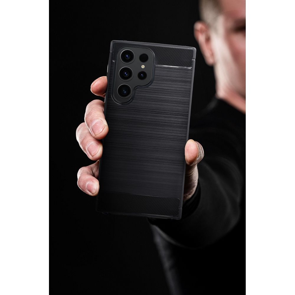 Husa Flexibila Antisoc Carbon pentru Samsung Galaxy A52 4G / A52 5G / A52s 5G, Negru