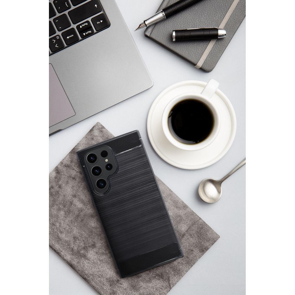 Husa Flexibila Antisoc Carbon pentru Samsung Galaxy A52 4G / A52 5G / A52s 5G, Negru