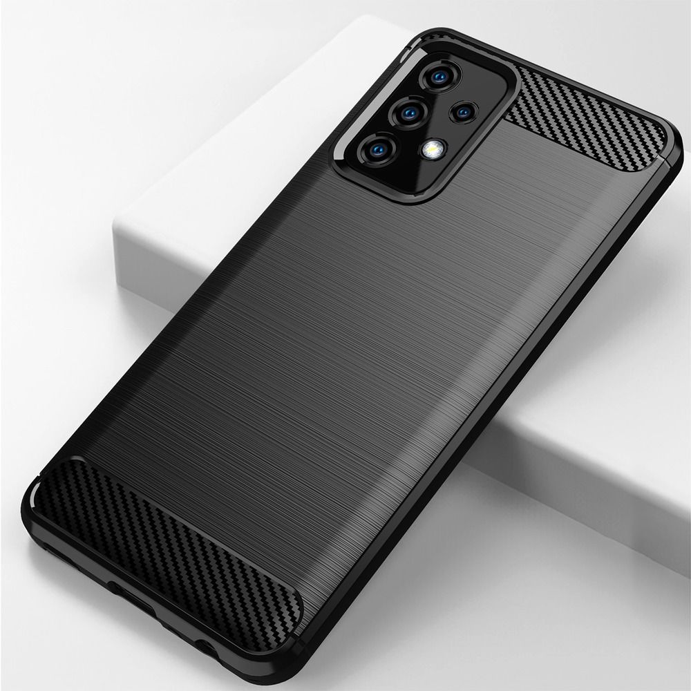 Husa Flexibila Antisoc Carbon pentru Samsung Galaxy A52 4G / A52 5G / A52s 5G, Negru