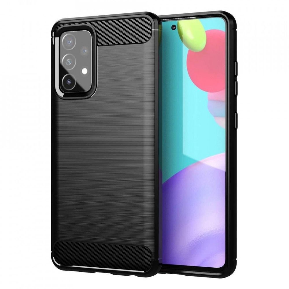Husa Flexibila Antisoc Carbon pentru Samsung Galaxy A52 4G / A52 5G / A52s 5G, Negru