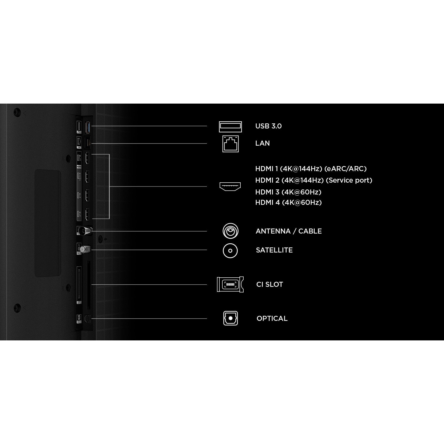 Televizor TCL SQD-MiniLed 98C7L, 248 cm, Smart Google TV, 4K Ultra HD, 144Hz, Sunet Bang & Olufsen, Clasa D (Model 2026)