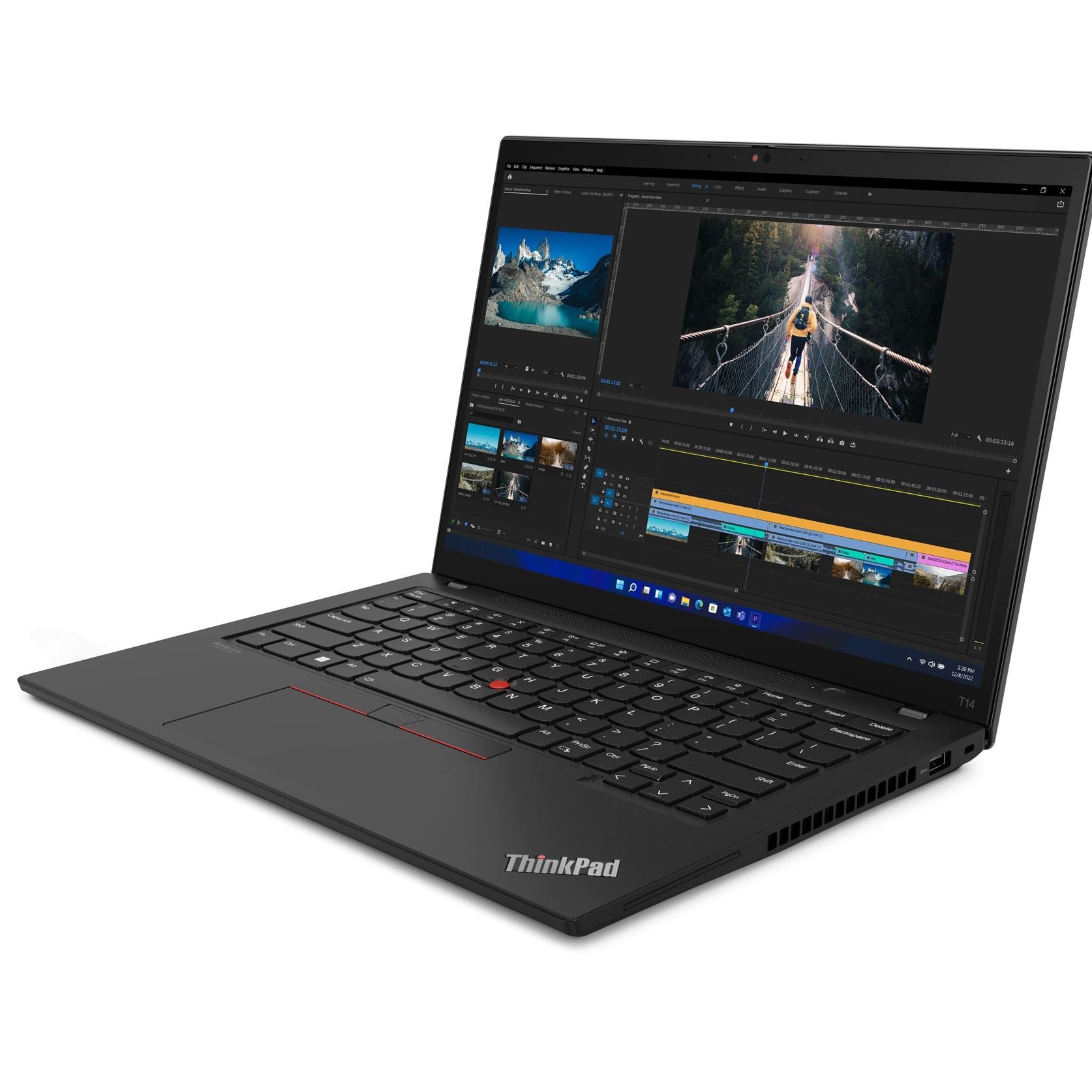 Laptop Lenovo ThinkPad T14 Gen 4 (AMD), 14" WUXGA 1920x1200 IPS 500nits Touchscreen, AMD Ryzen 5 PRO 7540U 6-core, 16 GB DDR5, 256 GB SSD m2 PCIe, AMD Radeon 740M Graphics, Windows 10 Pro, Carbon Fiber Body 1.35 kg. Thunder Black