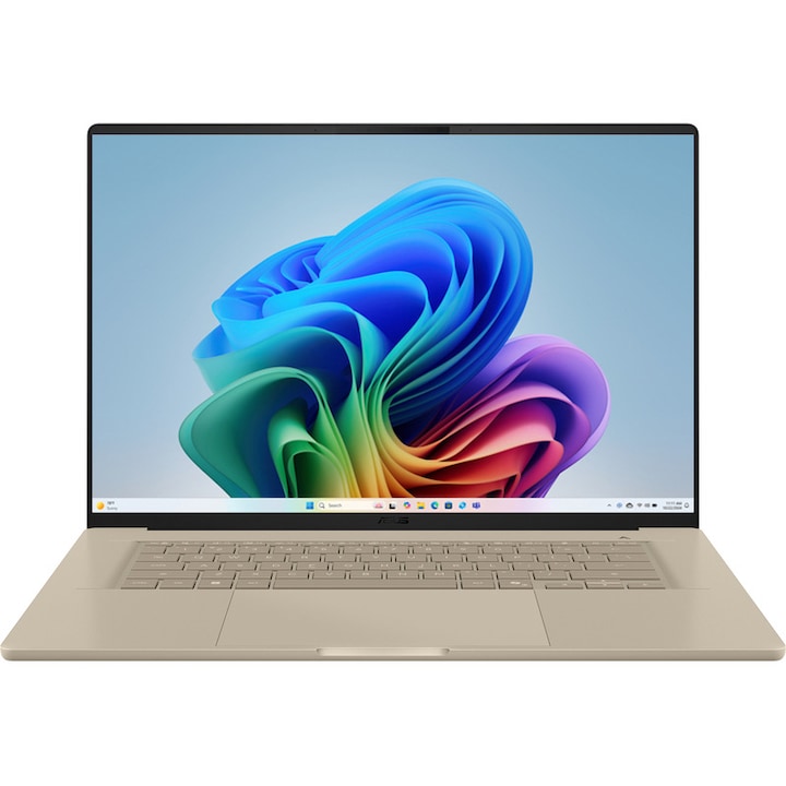 Ultrabook ASUS Zenbook A16 UX3607OA Procesor Qualcomm Snapdragon X2 Elite Extreme X2E-94-100, 16" 3K OLED 120Hz, 48GB LPDDR5X, 1TB SSD, Qualcomm Adreno, Win11 Home, Bej